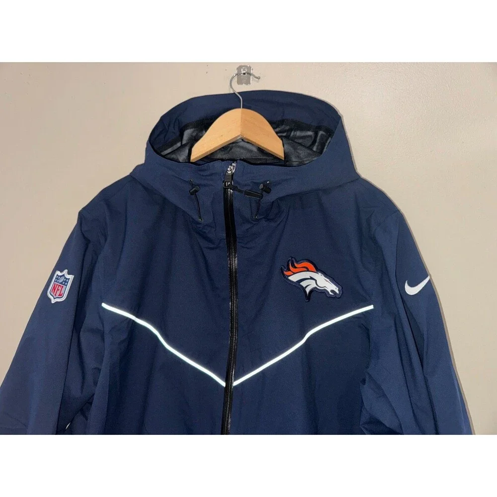 Men 2XL Nike NFL Denver Broncos Team Issued PE Storm-FIT Rain Jacket + Pants Set